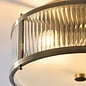 Morgan - Antique Brass & Ribbed Glass Brass Bathroom Ceiling