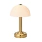 Pymore Rechargeable Cordless Brass & Opal Glass Table Lamp
