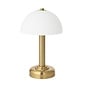 Pymore Rechargeable Cordless Brass & Opal Glass Table Lamp