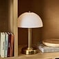 Pymore Rechargeable Cordless Brass & Opal Glass Table Lamp