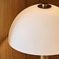Pymore Rechargeable Cordless Brass & Opal Glass Table Lamp