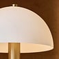 Pymore Rechargeable Cordless Brass & Opal Glass Table Lamp