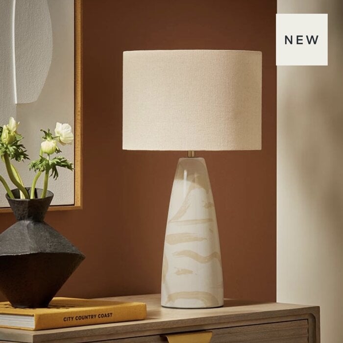 Vince Table Lamp in Cream - MADE