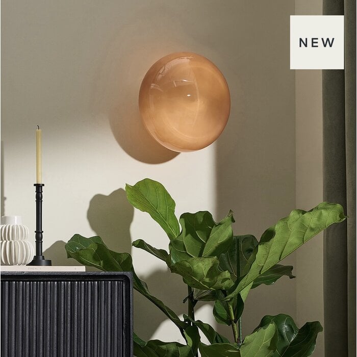 Adrianne Wall Light in Pink/ Brass - MADE