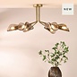 Ordelle - 6 Light Adjustable Semi-Flush Ceiling Light - Antique Bronze and Tea Smoked Glass