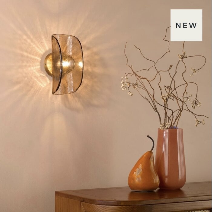 Megara - Wall Light - Antique Bronze and Tea Smoked Glass