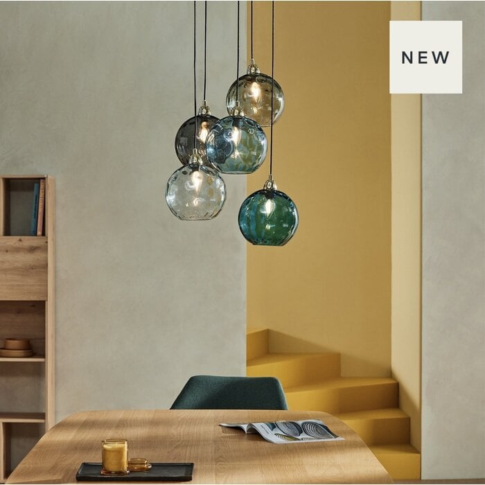 Ilaria 5 Light Cluster Pendant Ceiling Light in Blue - MADE