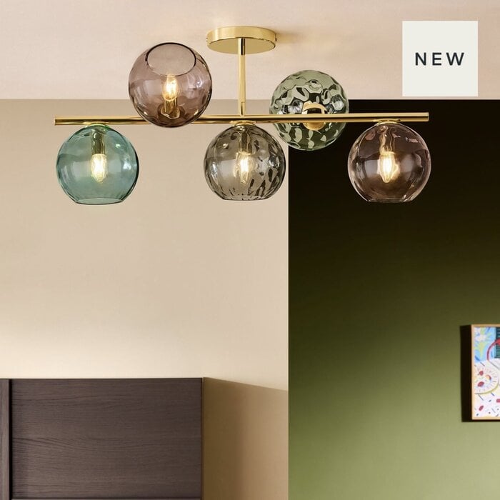 Ilaria Regular Flush Ceiling Light in Multi - MADE