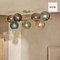 Ilaria 7 Light Flush Large Ceiling Light in Brass - MADE