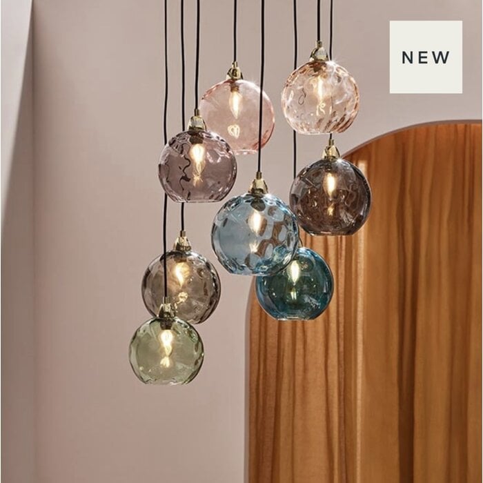 Ilaria 8 Light Cluster Pendant Ceiling Light in Blue - MADE