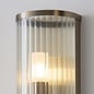 Morgan - Ribbed Glass and Antique Brass Bathroom Wall Light