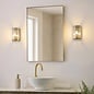 Morgan - Ribbed Glass and Antique Brass Bathroom Wall Light