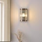 Morgan - Ribbed Glass and Antique Brass Bathroom Wall Light