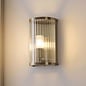 Morgan - Ribbed Glass and Antique Brass Bathroom Wall Light