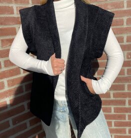 Perla Nera Gilet  Perla Nera 6382 Zwart