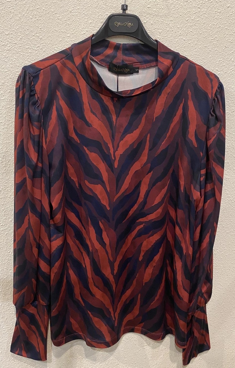 Perla Nera 22087 Top Perla Nera Bordeaux/Blauw