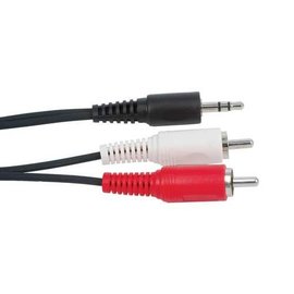 3.5mm stereo jack - 2 x RCA plug - 1.5m