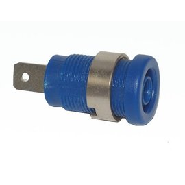 Veiligheidsstekkerbus blauw-4mm