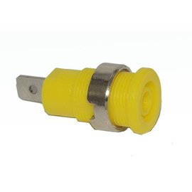 Veiligheidsstekkerbus geel-4mm