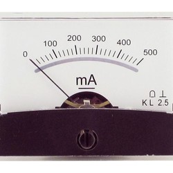 Blanko spiegelschaal paneelmeter 0-500mA DC