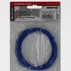 Ohmeron Soepel montagedraad 0,2mm² 10m blauw