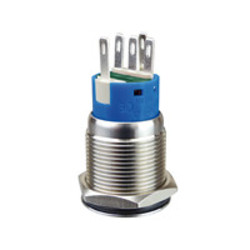 Sintron Connect RVS drukknop 19mm met aan/uit symbool en verlichting 12V