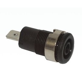 Veiligheidsstekkerbus Zwart-4mm