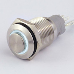 Sintron Connect drukknop met ringverlichting 16mm wit 4-12V