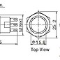 RVS drukknop 19mm 250V 5A