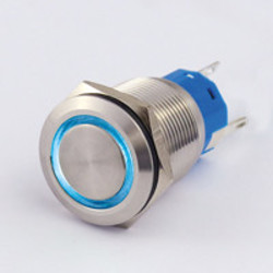 Sintron Connect schakelaar met ringverlichting 19mm blauw 4-12V