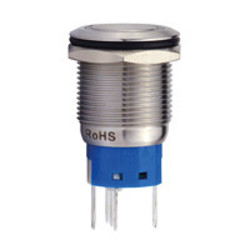 Sintron Connect drukknop met ringverlichting 19mm blauw 12V