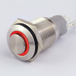 Sintron Connect drukknop met ringverlichting 16mm rood 4-12V