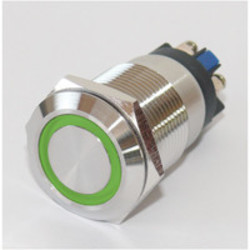 Sintron Connect drukknop met ringverlichting 19mm groen 6-24V