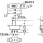 Schuifschakelaar dubbelpolig ON-ON 0,5A-125VAC DPDT