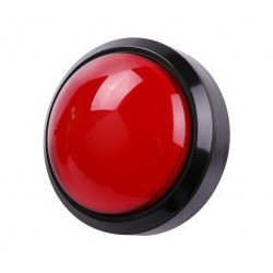 Grote Arcade led dome drukknop rood D: 100mm