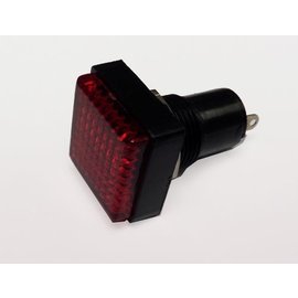 Neon 23x23mm 220V rood