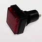 Neon signaallamp 23x23mm 220V rood