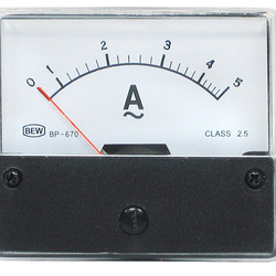 Blanko Paneelmeter 0-5A AC