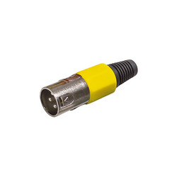 XLR connector male geel