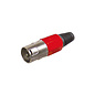 XLR connector male rood