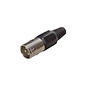 XLR connector male zwart