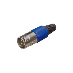 XLR connector male blauw