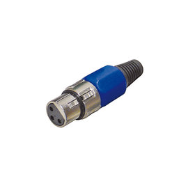 XLR connector female blauw