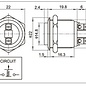 Sintron Connect Metalen drukknop 19mm 250V 3A