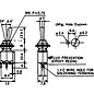 Enkelpolig ON-OFF-ON 6A - 125V/ 3A - 250V