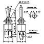 Dubbelpolig ON-OFF-ON 6A-125V / 3A-250V