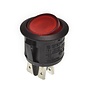 Verlichte rocker schakelaar - 10A - Rood - DPST/on-off