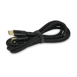 Premium USB-C adapterkabel naar USB-C zwart 2 meter