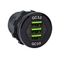 Triple USB stopcontact QC3.0 – 12-24V – 5V 3A – YJ-DS2085B – Groen – Per 1 stuk(s)	 € 21,95 Toevoegen aan winkelwagen Triple USB stopcontact QC3.0 – 12-24V – 5V 3A
