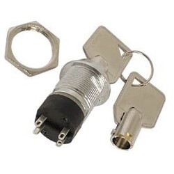 Sleutelschakelaar Dubbelpolig ON-OFF 2A-250V D: 19mm